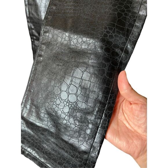 Soft Surroundings Perfect Ponte Printed Faux Leather Straight Leg Pant Size 4 - Picture 4 of 9